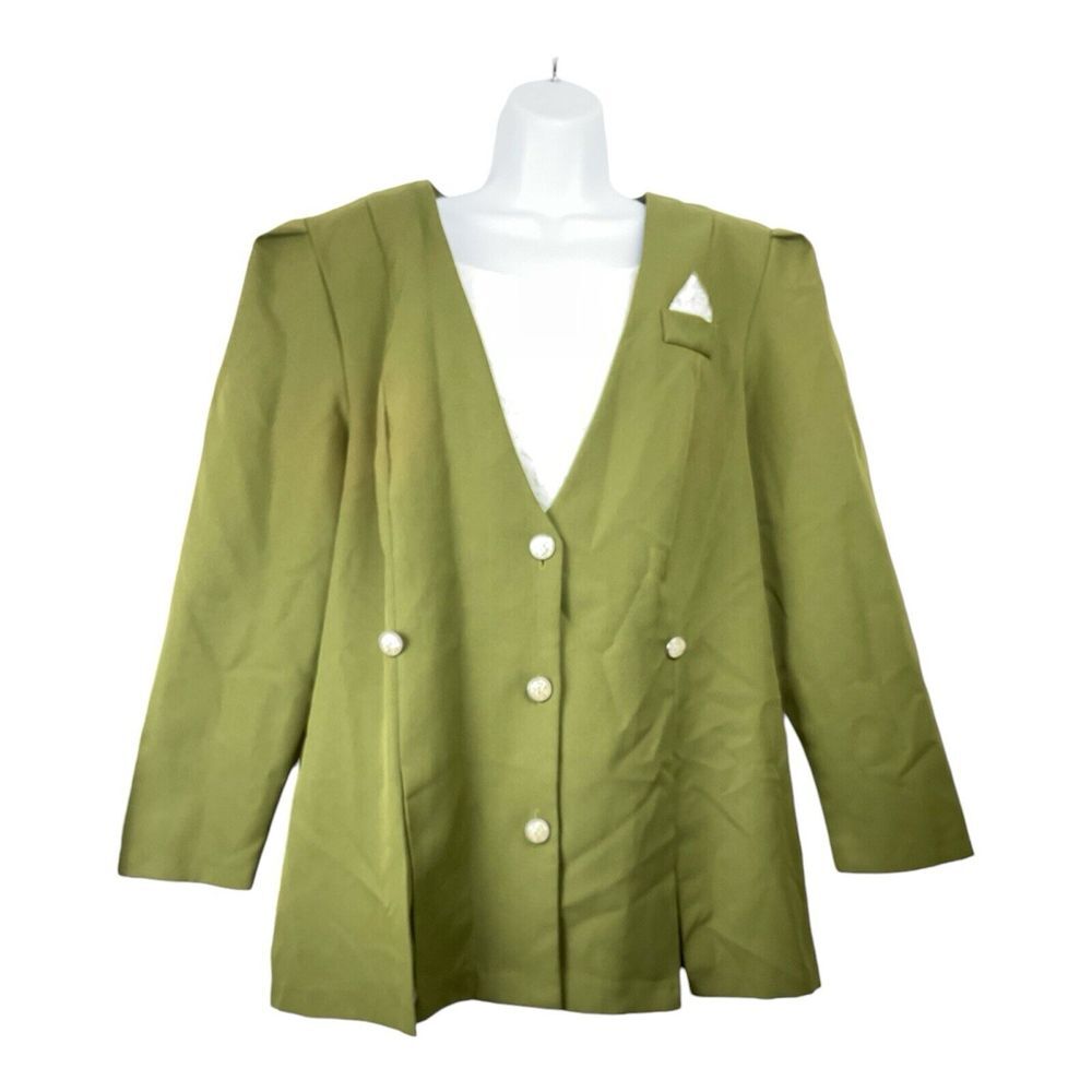 Vintage 80s Tina Barrie Womens Blazer Retro Business Professional Preppy Classic